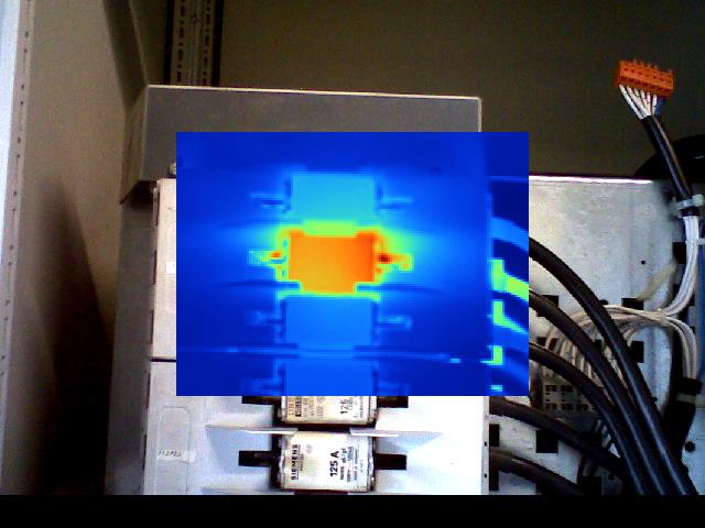 Infrarot Thermografie 12 Thermografiebild von NH-Sicherungen - mit Mängeln