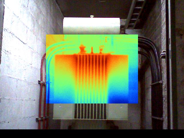 Infrarot Thermografie 8 Thermografiebild eines Öltransformators